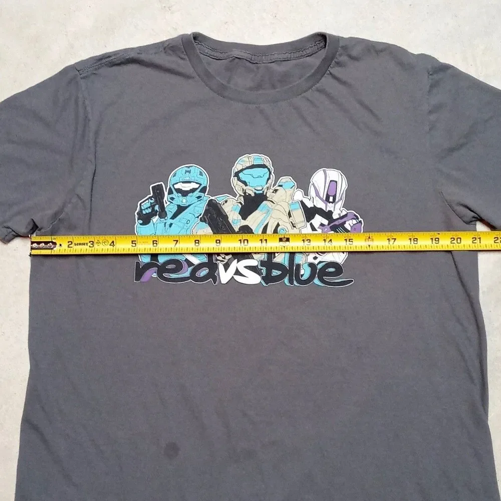 *READ* Rooster Teeth Red Vs Blue T-Shirt Mens LARGE Halo RVB Project Freelancer - Picture 7 of 7